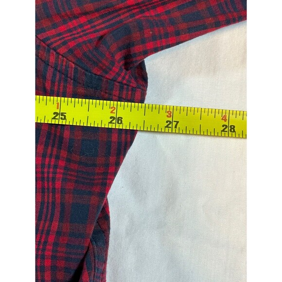 Columbia Shirt Mens 2XL Long Sleeve Button Down Plaid Shirt Red Black - Picture 6 of 9